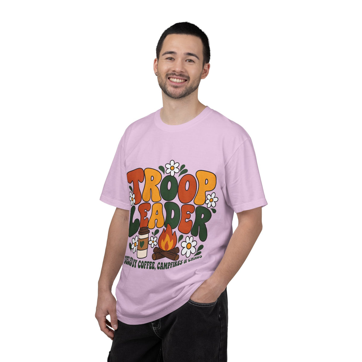 Troop Leader Coffee Campfires Chaos Comfort Colors Tee