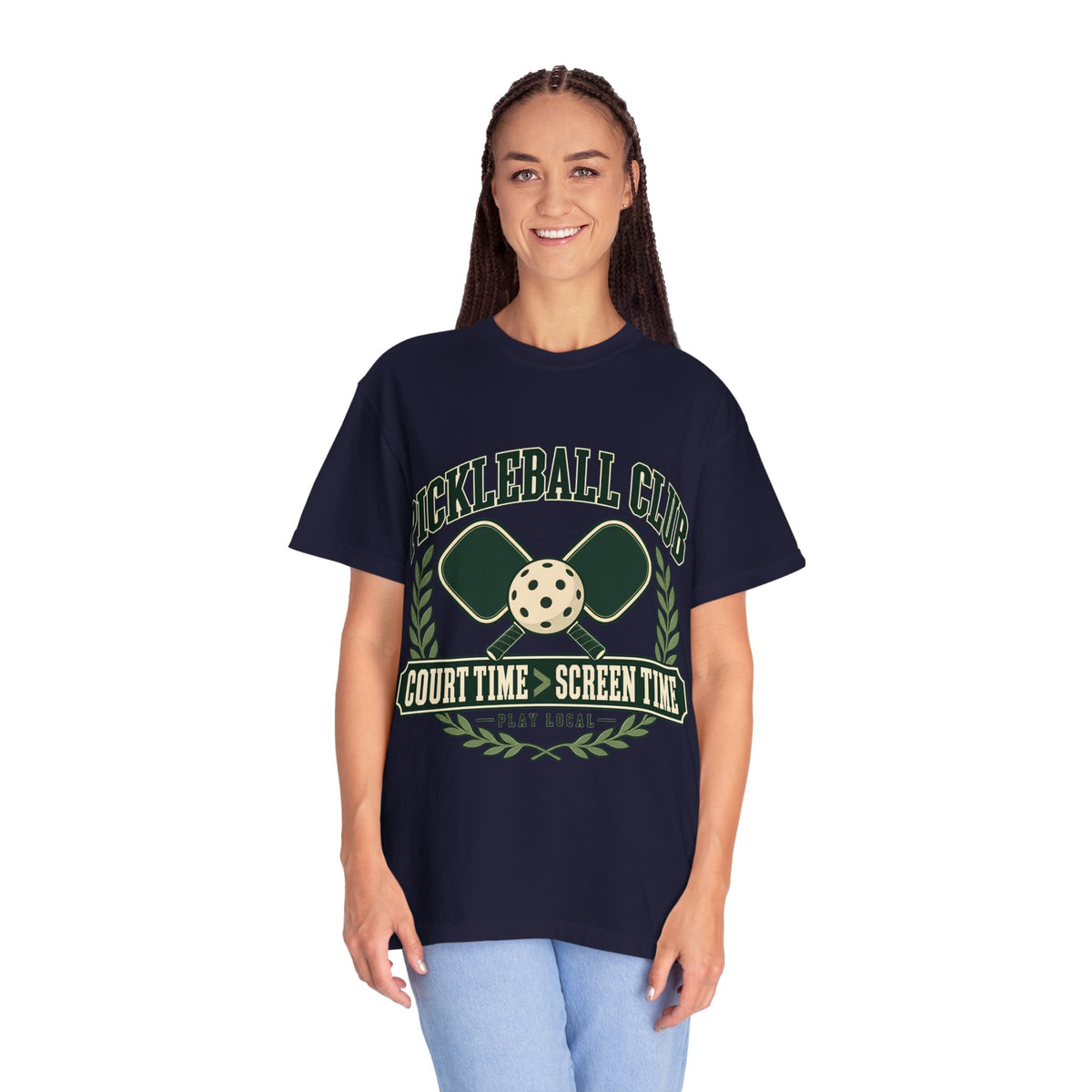 Pickleball Club Court Time Over Screen Time Comfort Colors Tee