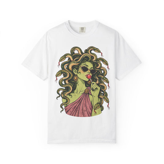 Medusa Sunglasses Lollipop Greek Mythology Comfort Colors Tee