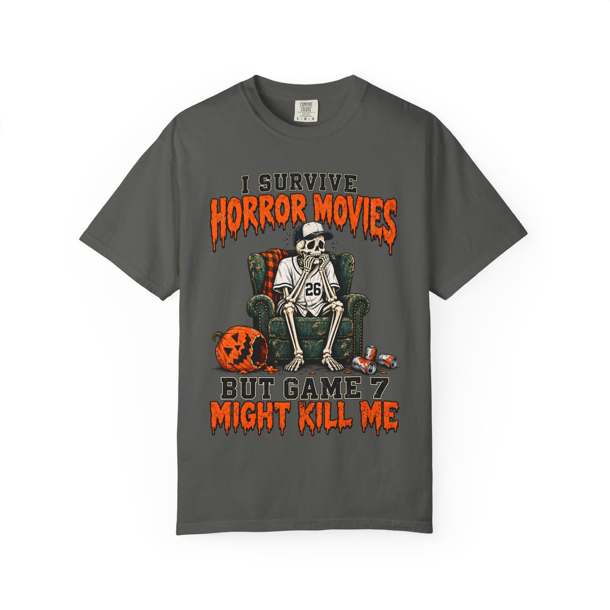 Horror Movies Game 7 Baseball Comfort Colors T-Shirt