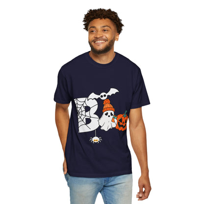 Cute Ghost Pumpkin Cozy Halloween Comfort Colors T-Shirt