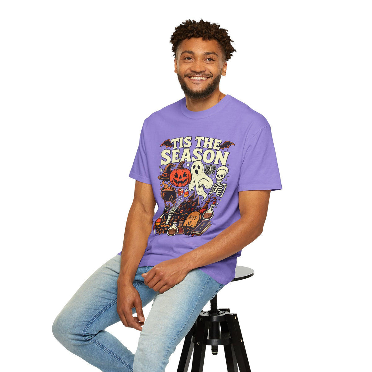 Tis the Season Spooky Halloween Comfort Colors Graphic Tee