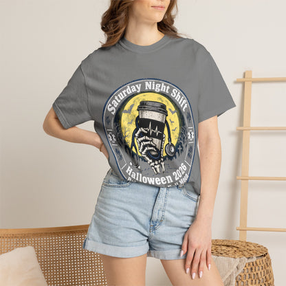 Saturday Night Shift Halloween 2026 Comfort Colors Tee