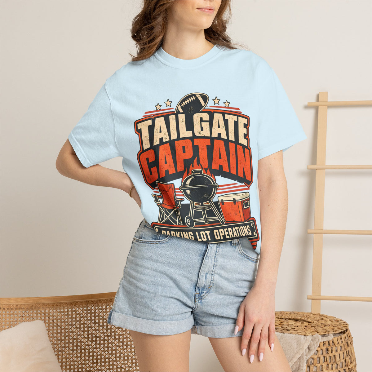 Tailgate Captain Football Game Day Comfort Colors T-Shirt