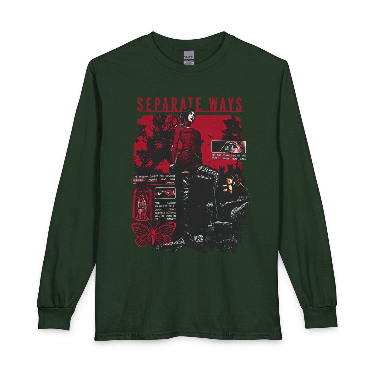 Separate Ways Survival Horror Gildan Heavy Cotton Long Sleeve Tee
