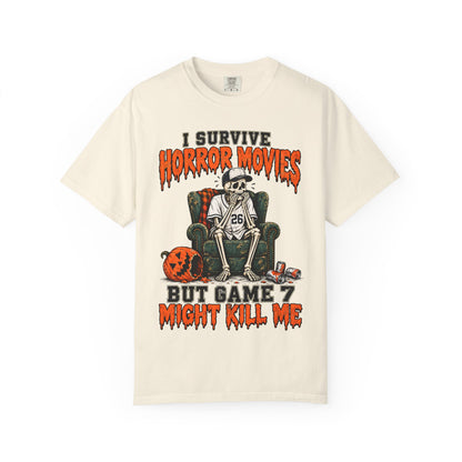 Horror Movies Game 7 Baseball Comfort Colors T-Shirt