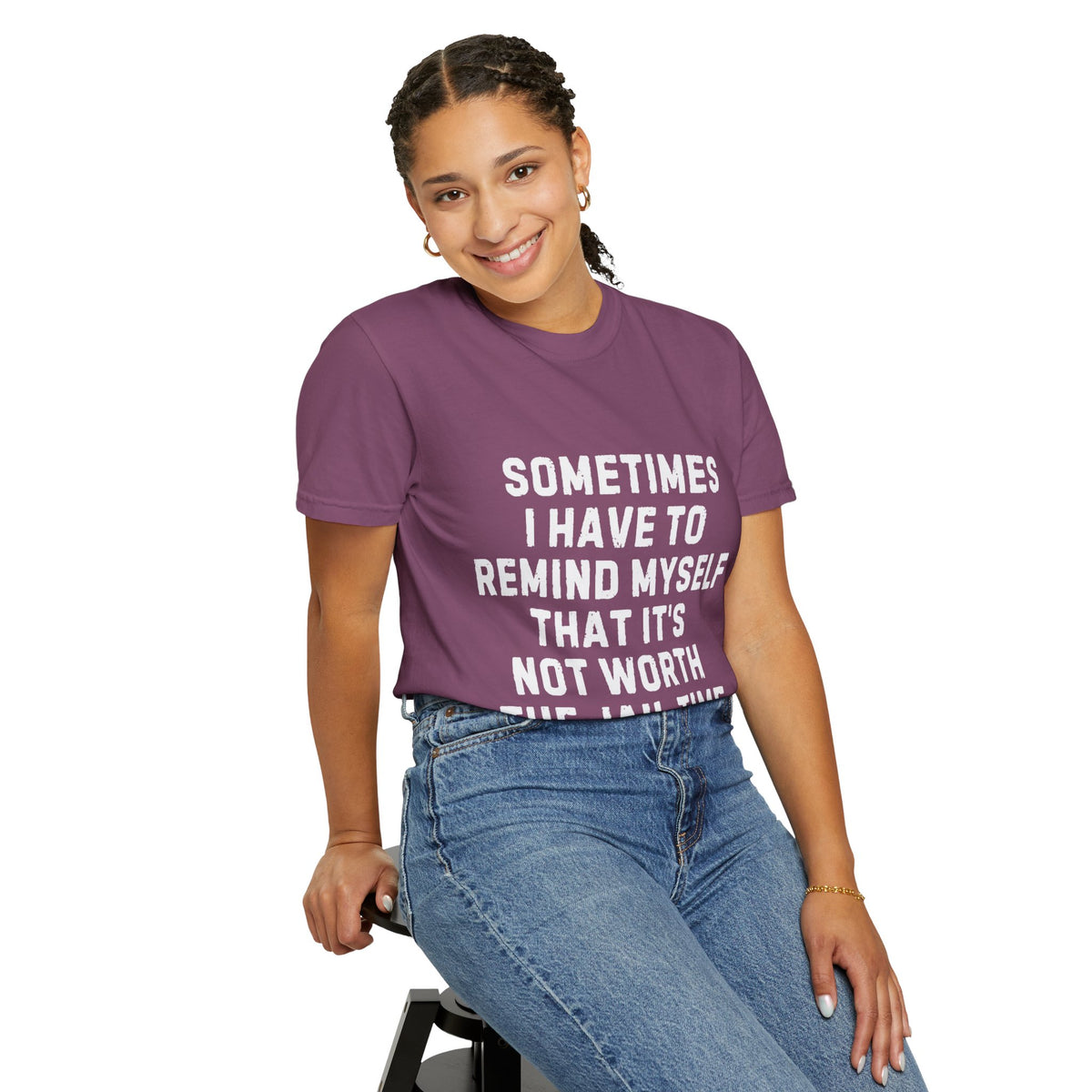 Not Worth the Jail Time Funny Comfort Colors T-Shirt