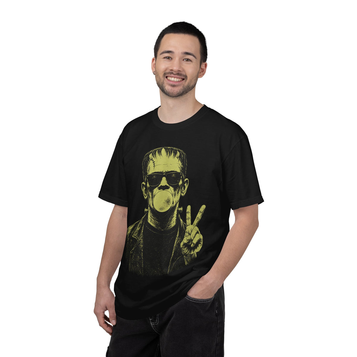 Frankenstein Bubblegum Peace Sign Comfort Colors T-Shirt