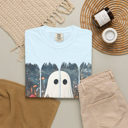 Floral Ghost Wildflower Halloween Comfort Colors T-Shirt