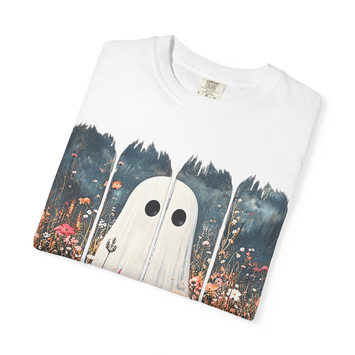 Floral Ghost Wildflower Halloween Comfort Colors T-Shirt