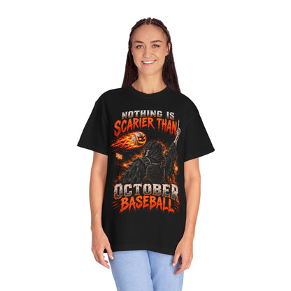 October Baseball Halloween Comfort Colors Graphic T-Shirt