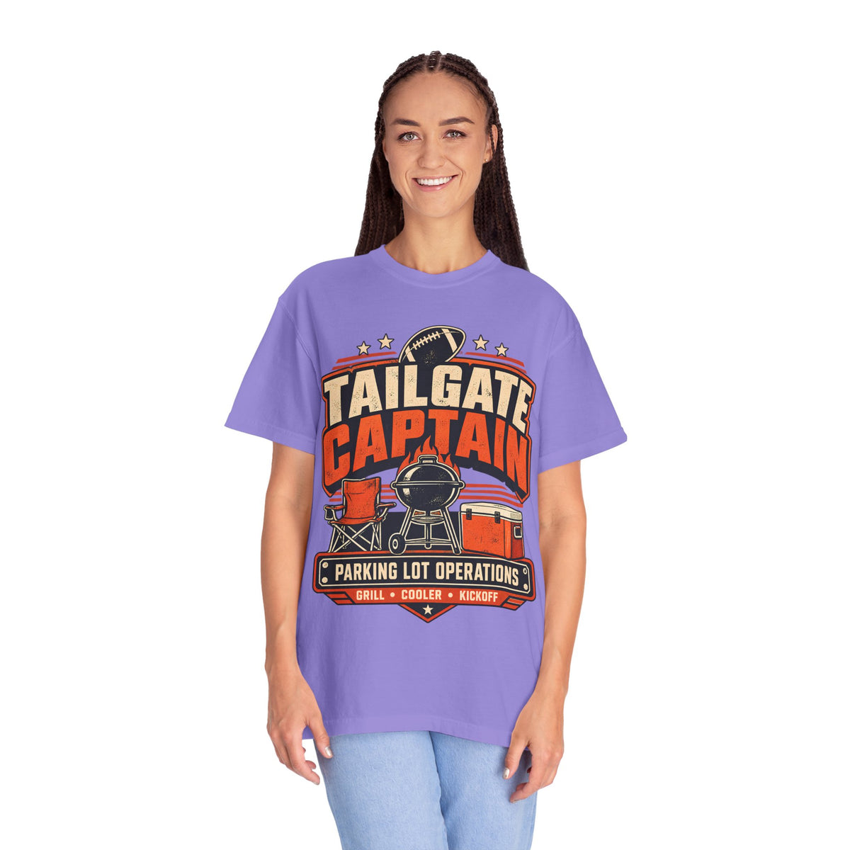 Tailgate Captain Football Game Day Comfort Colors T-Shirt