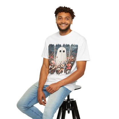 Floral Ghost Wildflower Halloween Comfort Colors T-Shirt