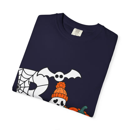 Cute Ghost Pumpkin Cozy Halloween Comfort Colors T-Shirt