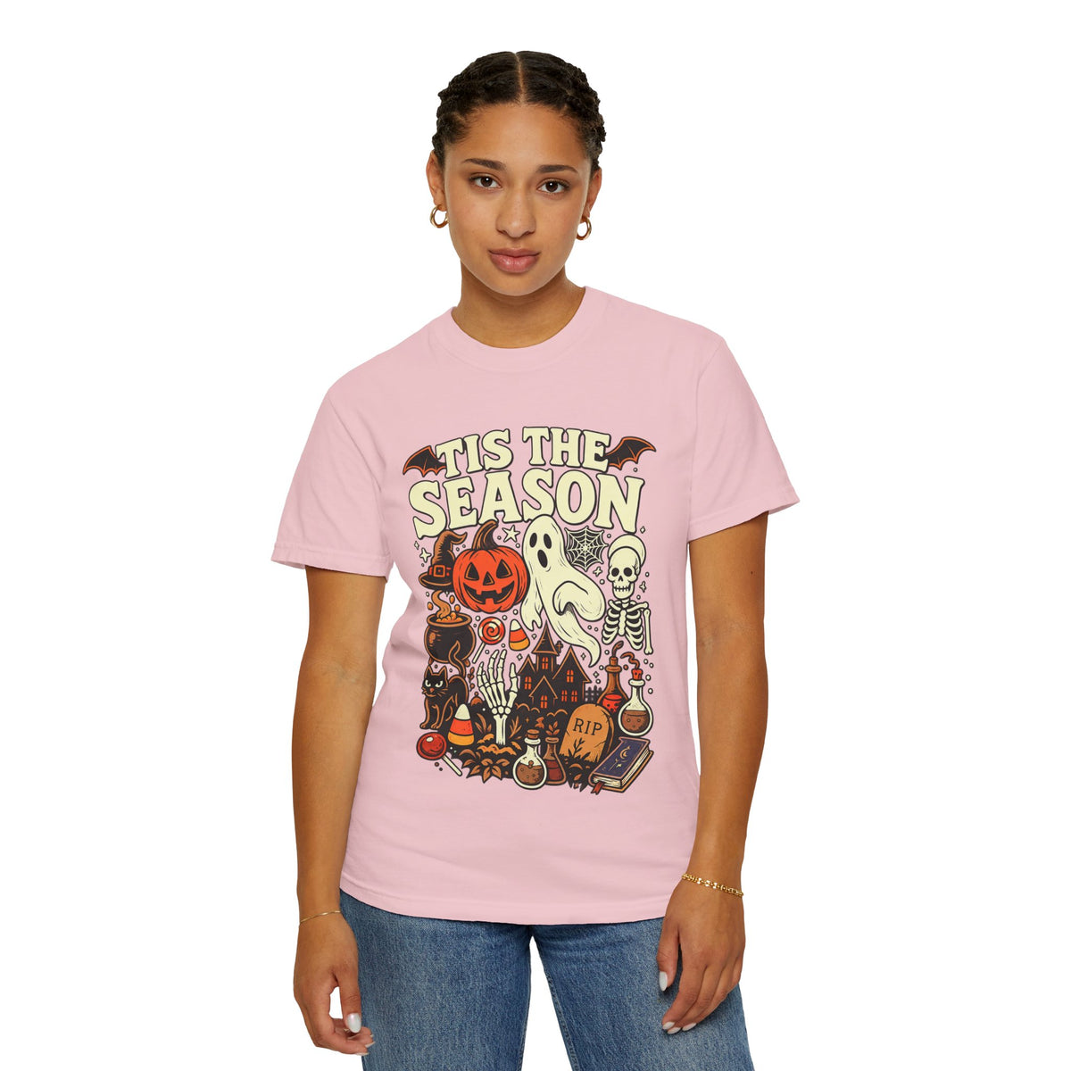 Tis the Season Spooky Halloween Comfort Colors Graphic Tee