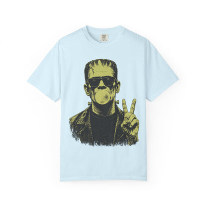 Frankenstein Bubblegum Peace Sign Comfort Colors T-Shirt