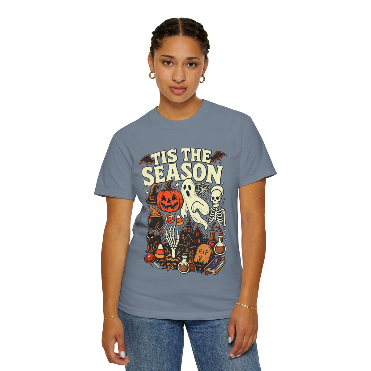 Tis the Season Spooky Halloween Comfort Colors Graphic Tee
