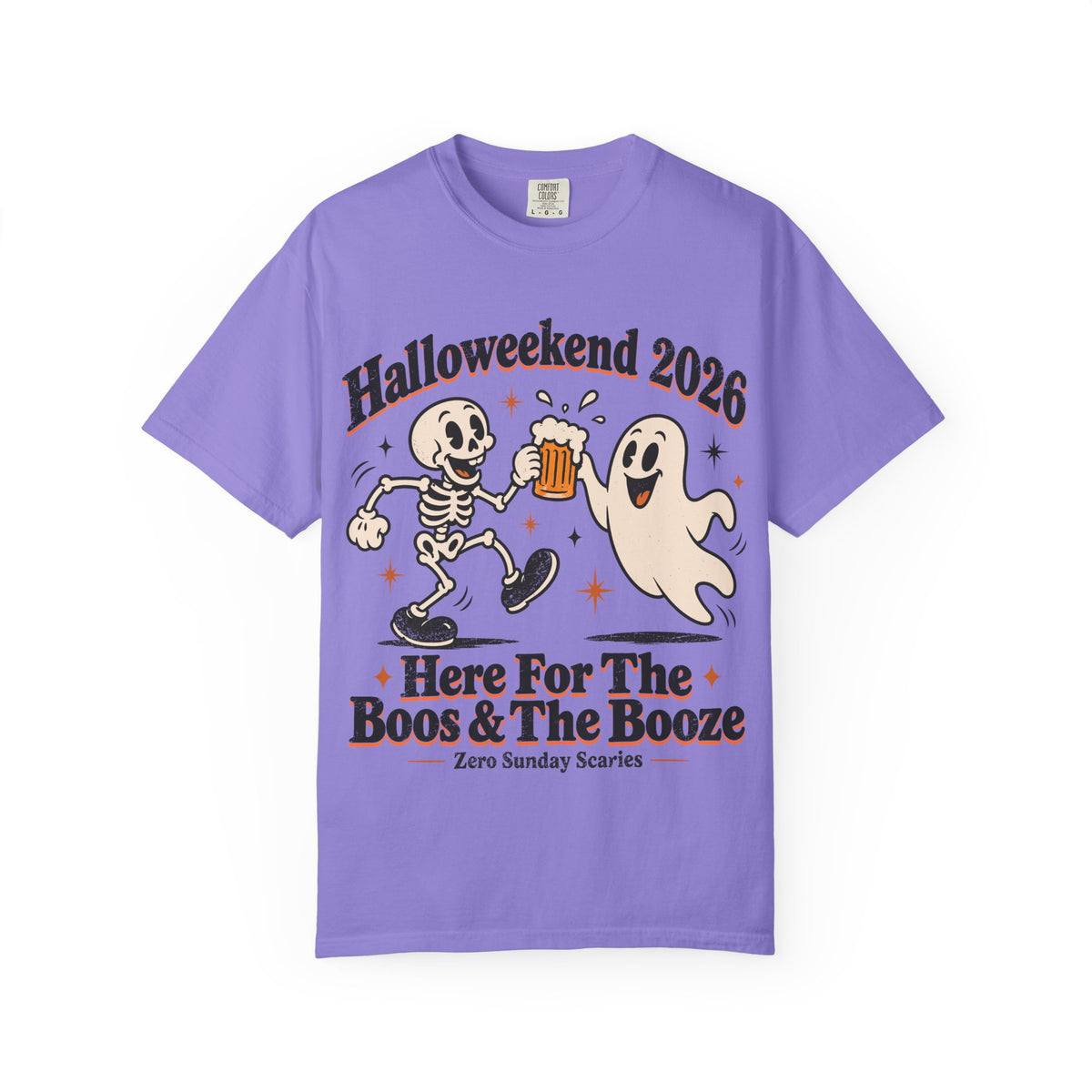 Halloweekend 2026 Boos & Booze Comfort Colors Tee