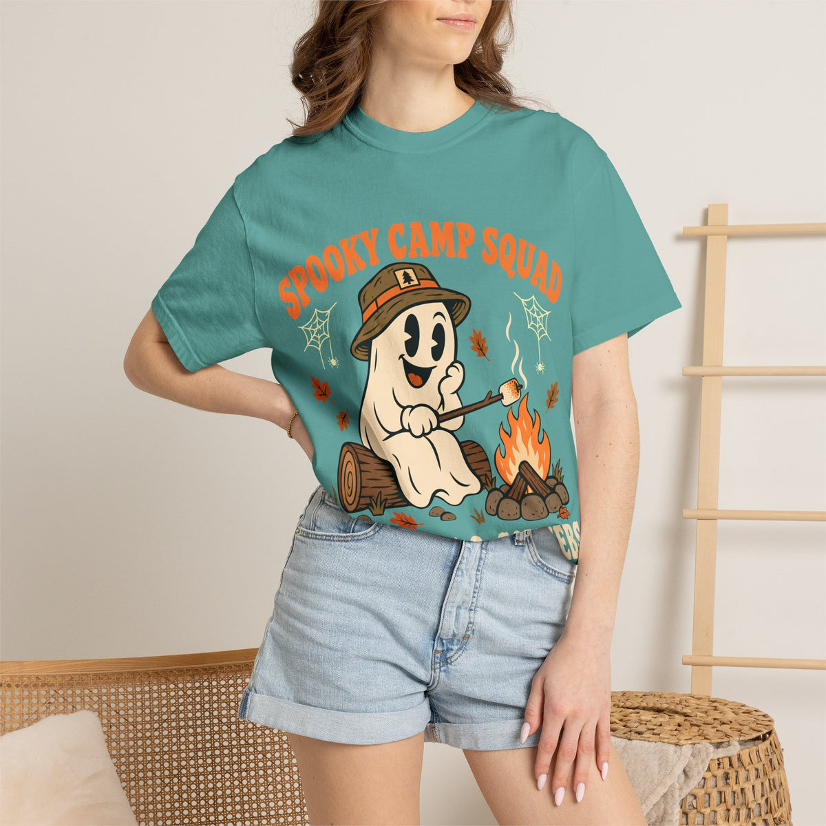 Spooky Camp Squad Campfires & Cobwebs Comfort Colors Tee