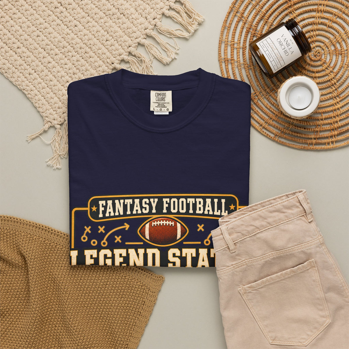 Fantasy Football Legend Status Confirmed Comfort Colors Tee