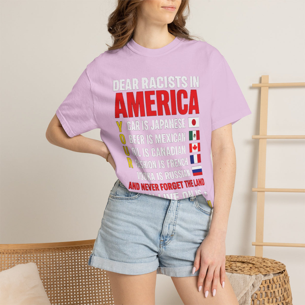 Dear Racists in America Anti-Racism Comfort Colors Tee