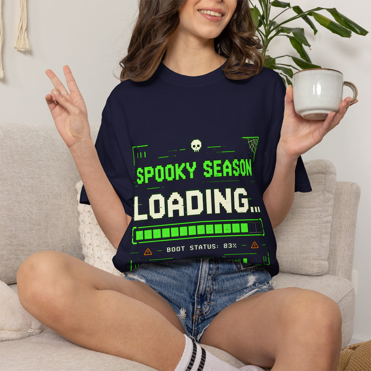 Spooky Season Loading Gamer Halloween Comfort Colors Tee