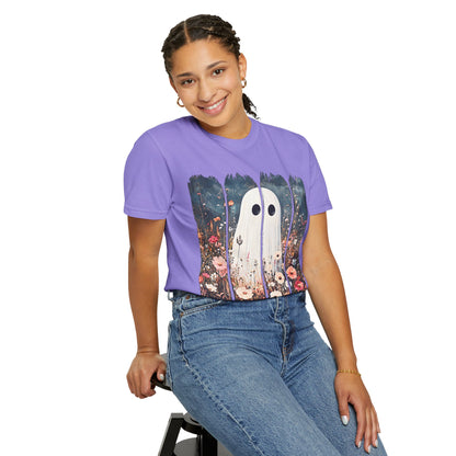 Floral Ghost Wildflower Halloween Comfort Colors T-Shirt