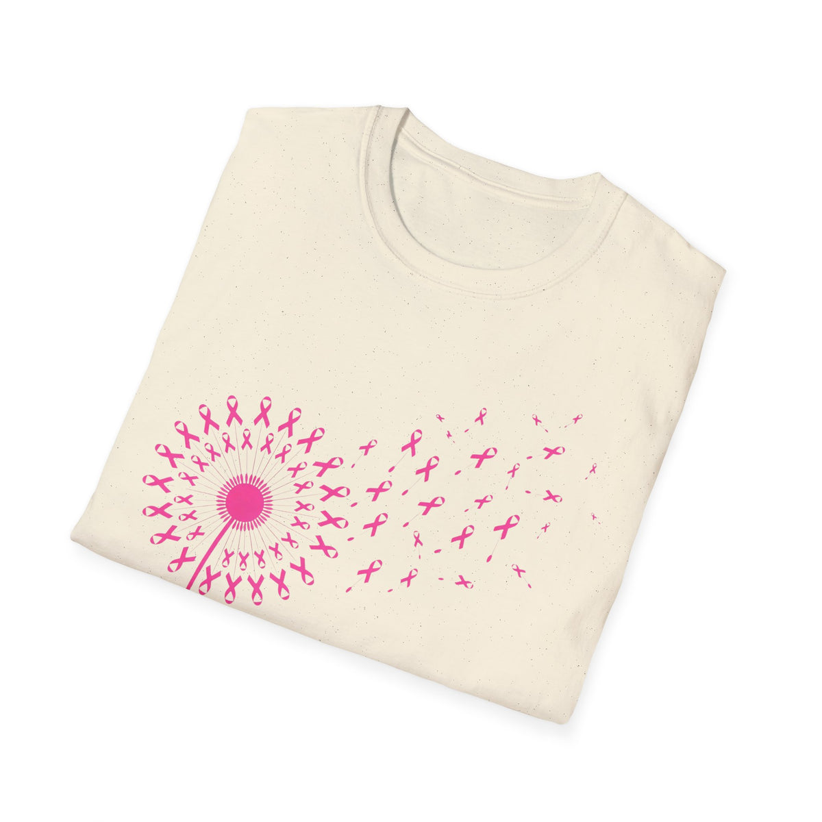Pink Ribbon Dandelion Breast Cancer Awareness Tee