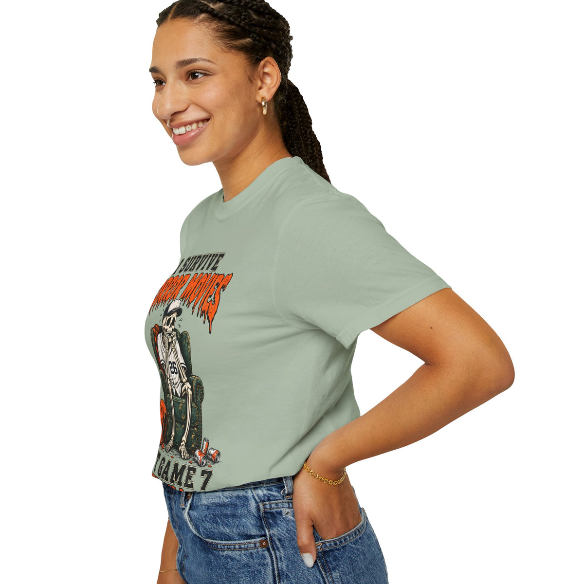 Horror Movies Game 7 Baseball Comfort Colors T-Shirt