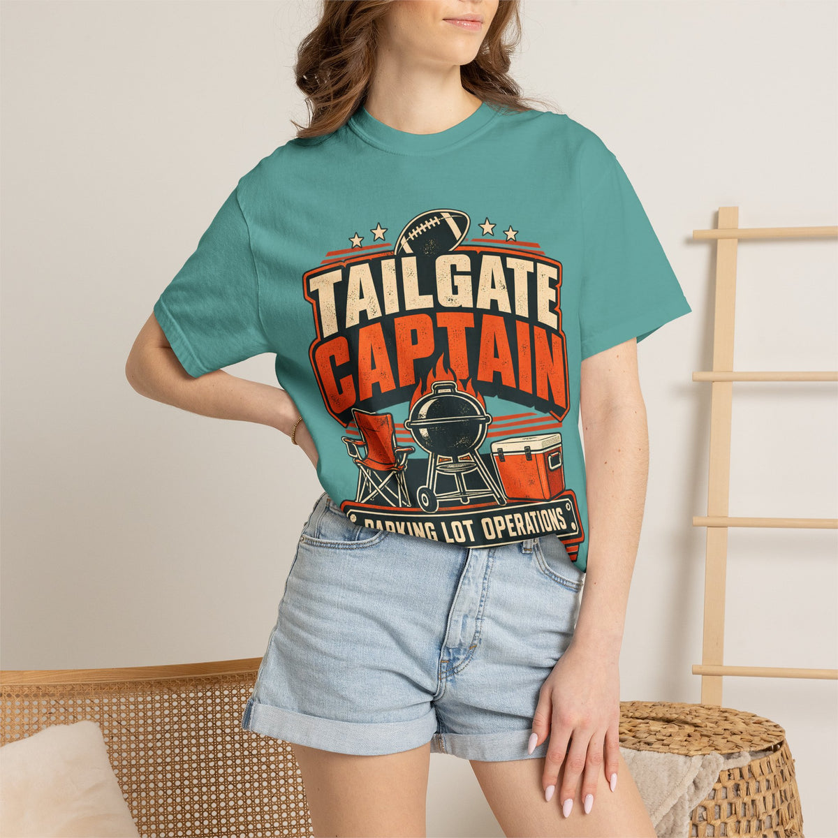Tailgate Captain Football Game Day Comfort Colors T-Shirt