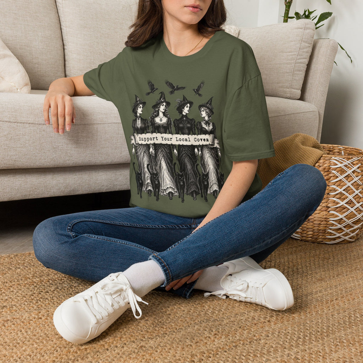 Support Your Local Coven Feminist Witch T-Shirt