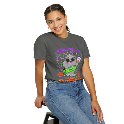 Personalized Spooky Queen October Birthday Comfort Colors Tee
