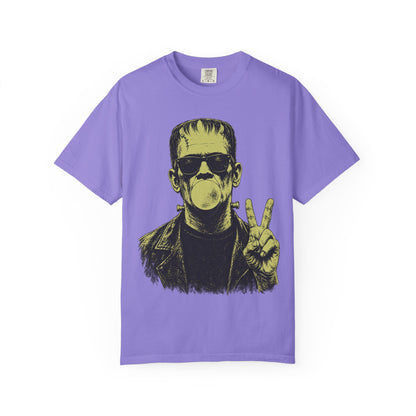 Frankenstein Bubblegum Peace Sign Comfort Colors T-Shirt