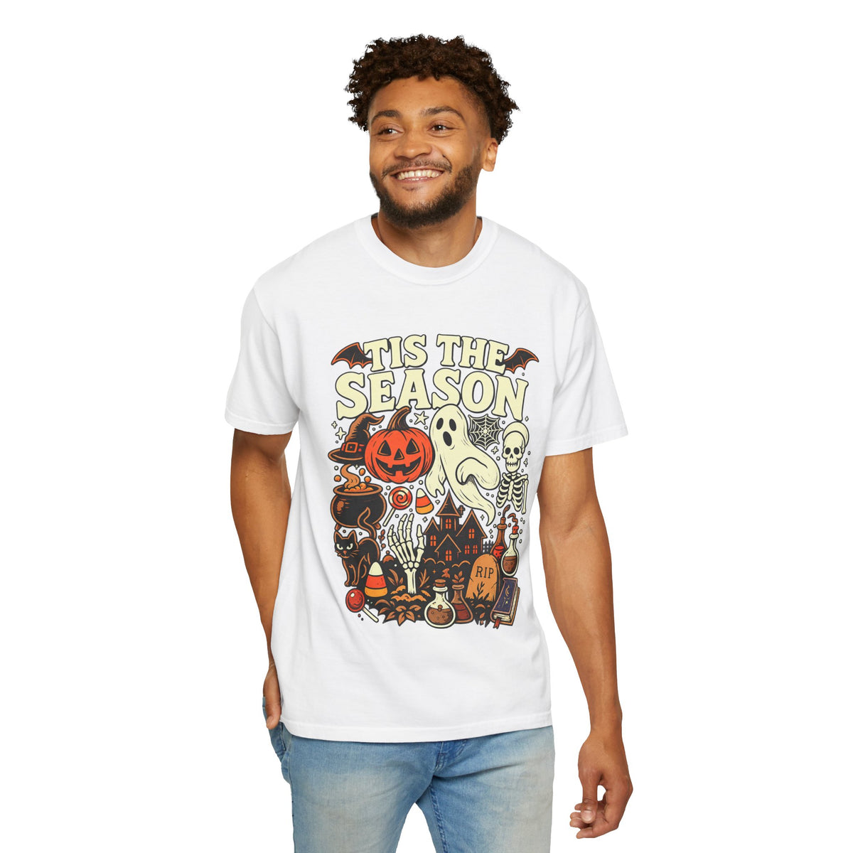 Tis the Season Spooky Halloween Comfort Colors Graphic Tee