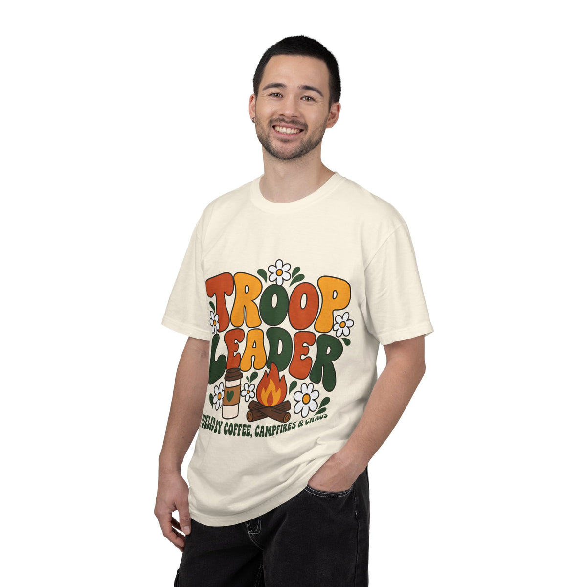 Troop Leader Coffee Campfires Chaos Comfort Colors Tee