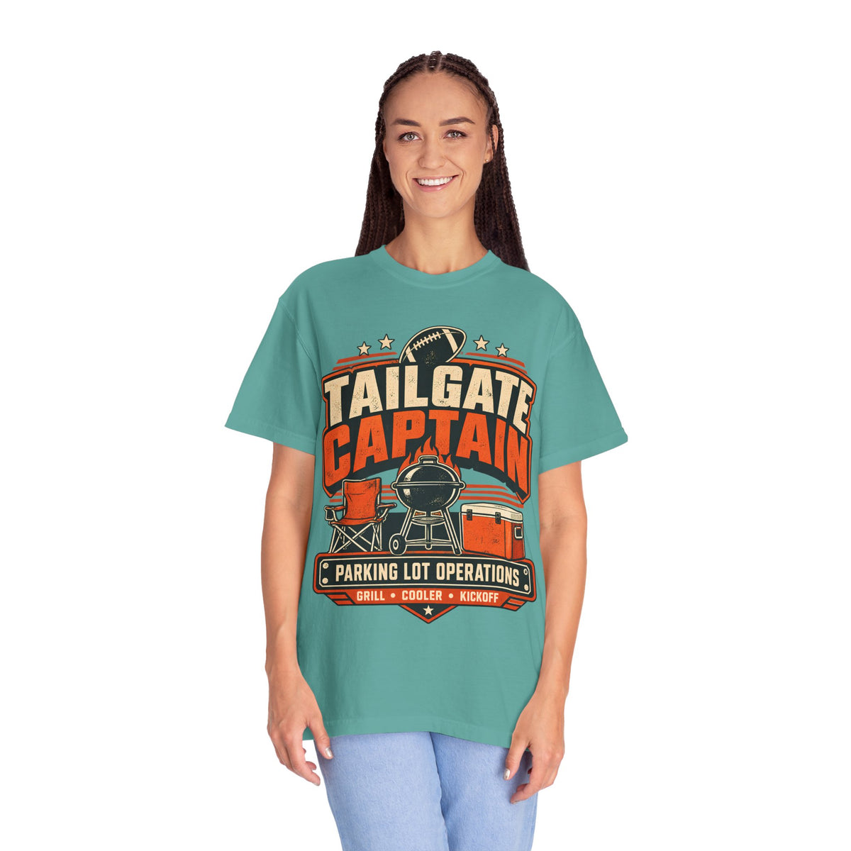 Tailgate Captain Football Game Day Comfort Colors T-Shirt