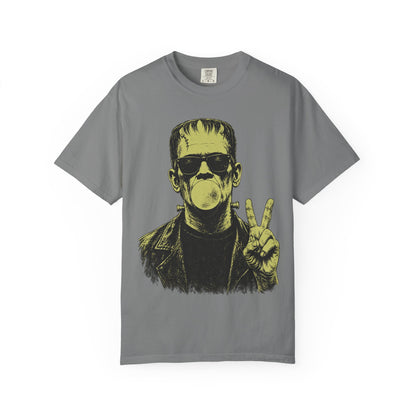 Frankenstein Bubblegum Peace Sign Comfort Colors T-Shirt