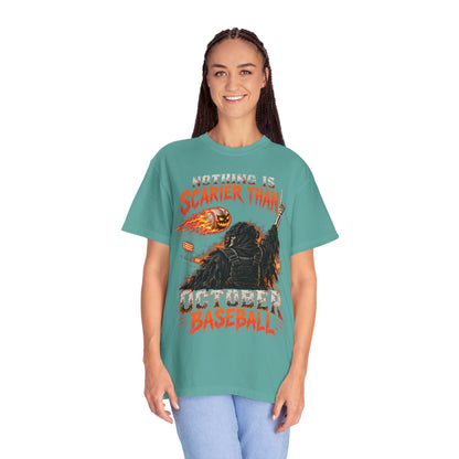 October Baseball Halloween Comfort Colors Graphic T-Shirt
