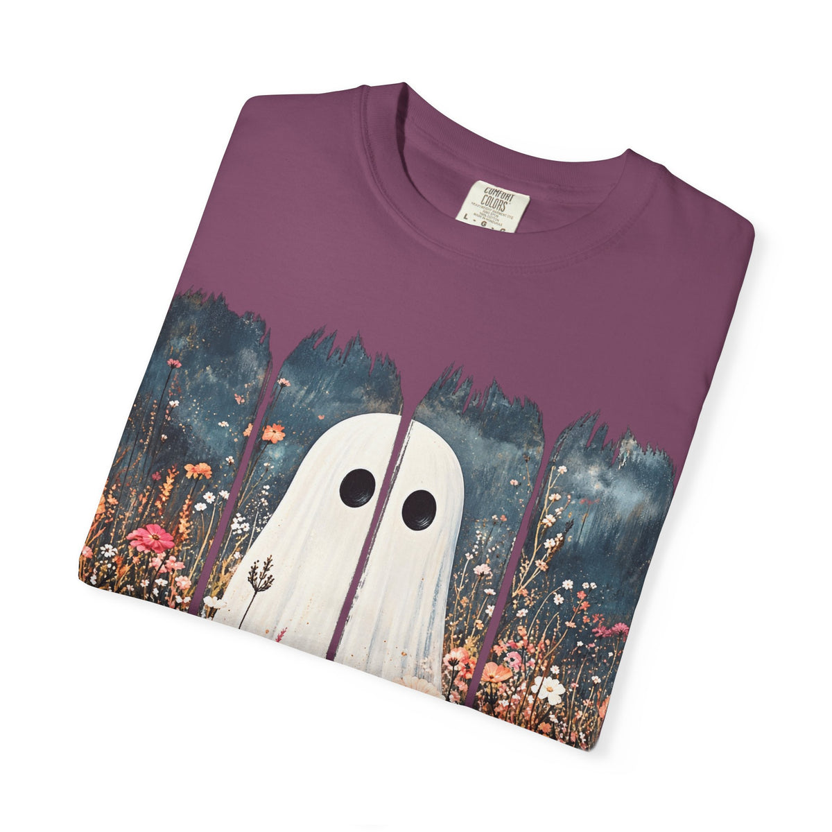 Floral Ghost Wildflower Halloween Comfort Colors T-Shirt