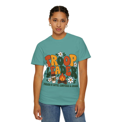 Troop Leader Coffee Campfires Chaos Comfort Colors Tee