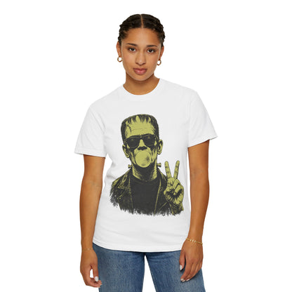 Frankenstein Bubblegum Peace Sign Comfort Colors T-Shirt