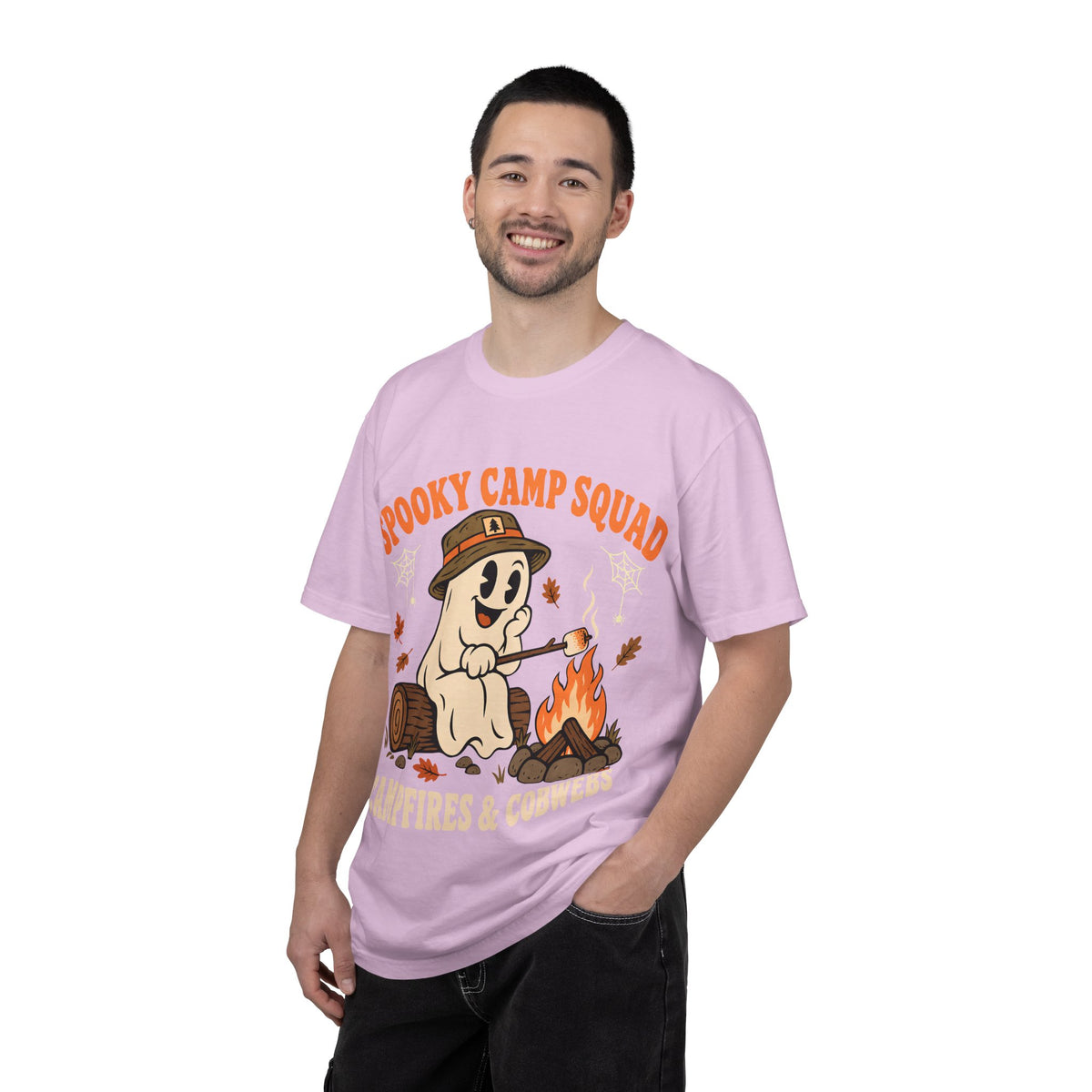 Spooky Camp Squad Campfires & Cobwebs Comfort Colors Tee
