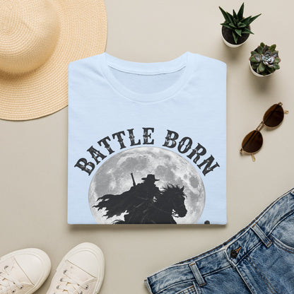 Battle Born Shadow Raised 1864 Shirt – Dark Western Horseman Moon Tee