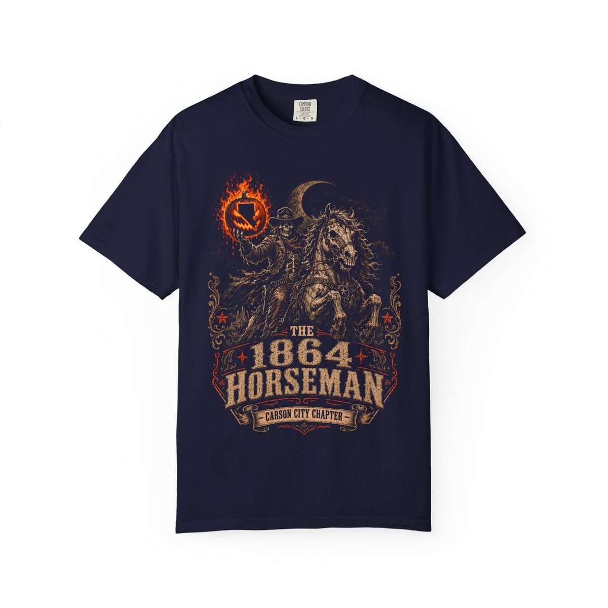 The 1864 Horseman Carson City Halloween Comfort Colors Tee