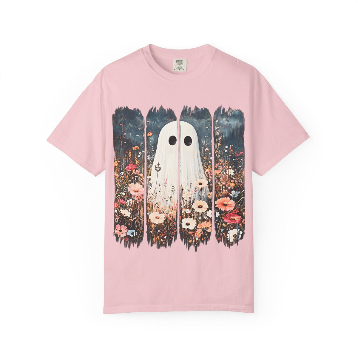 Floral Ghost Wildflower Halloween Comfort Colors T-Shirt
