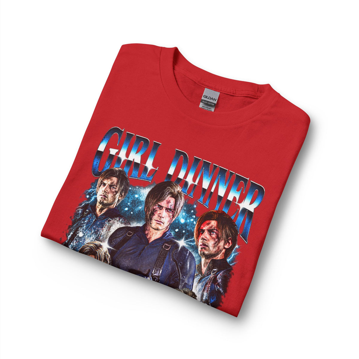 Girl Dinner Survival Horror Gildan Heavy Cotton Long Sleeve Tee