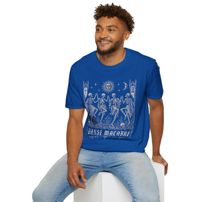 Danse Macabre Medieval Woodcut Skeleton T-Shirt