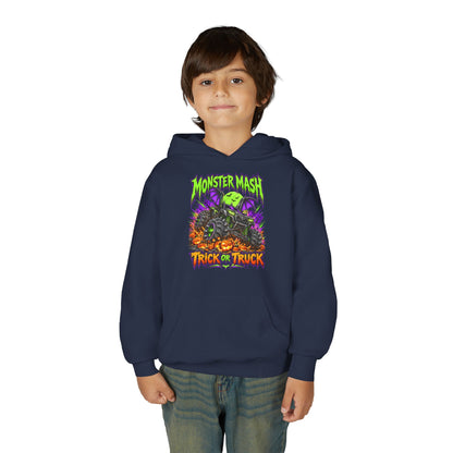 Monster Mash Trick or Truck Youth Halloween Hoodie