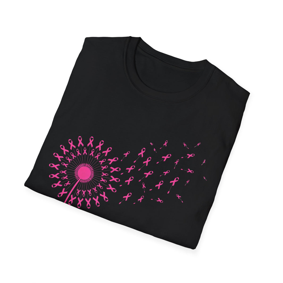 Pink Ribbon Dandelion Breast Cancer Awareness Tee
