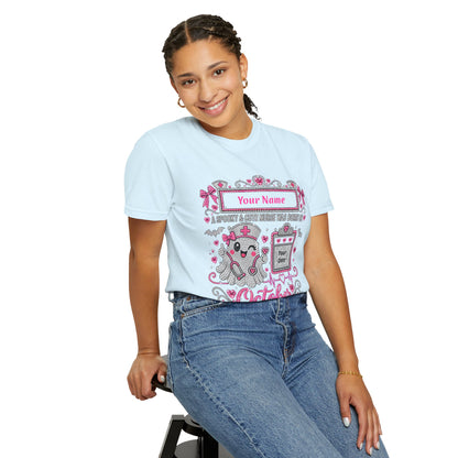 Personalized Spooky Cute Nurse October Birthday Comfort Colors Tee